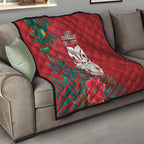Maori Wheku Meri Kirihimete Personalised Quilt All Red Indigenous Maori Motif - Aussie Hoodie