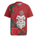 Maori Wheku Meri Kirihimete Personalised Rugby Jersey All Red Indigenous Maori Motif - Aussie Hoodie