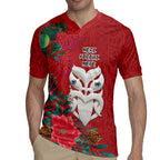 Maori Wheku Meri Kirihimete Personalised Rugby Jersey All Red Indigenous Maori Motif - Aussie Hoodie