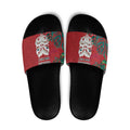 Maori Wheku Meri Kirihimete Personalised Slide Sandals All Red Indigenous Maori Motif - Aussie Hoodie