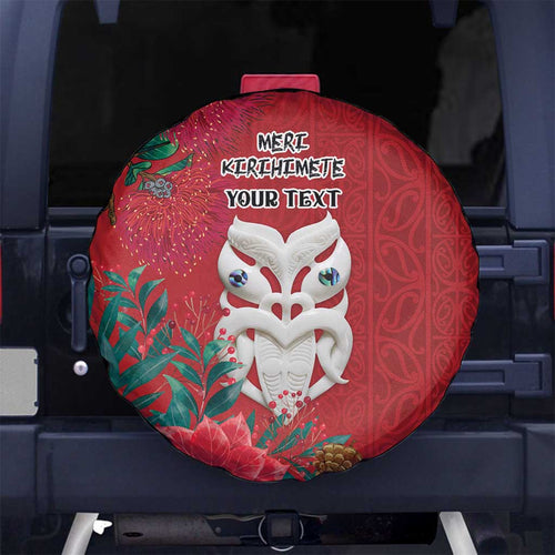 Maori Wheku Meri Kirihimete Personalised Spare Tire Cover All Red Indigenous Maori Motif - Aussie Hoodie