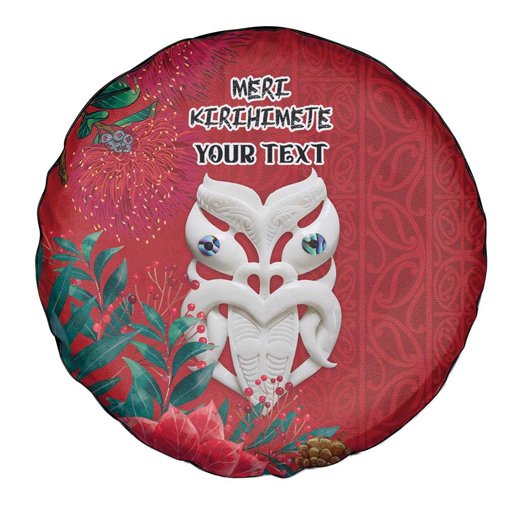 Maori Wheku Meri Kirihimete Personalised Spare Tire Cover All Red Indigenous Maori Motif - Aussie Hoodie
