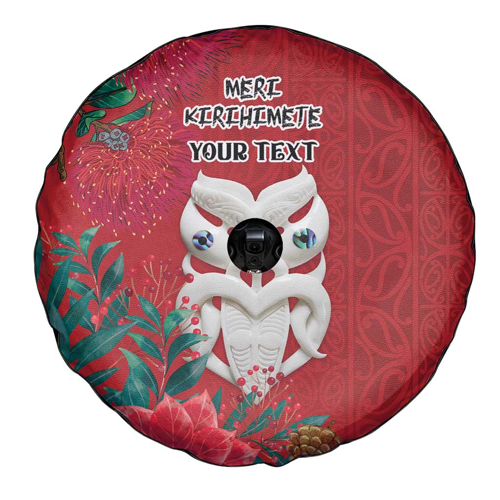 Maori Wheku Meri Kirihimete Personalised Spare Tire Cover All Red Indigenous Maori Motif - Aussie Hoodie