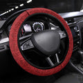 Maori Wheku Meri Kirihimete Steering Wheel Cover All Red Indigenous Maori Motif - Aussie Hoodie