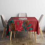 Maori Wheku Meri Kirihimete Personalised Tablecloth All Red Indigenous Maori Motif - Aussie Hoodie