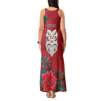 Maori Wheku Meri Kirihimete Personalised Tank Maxi Dress All Red Indigenous Maori Motif - Aussie Hoodie