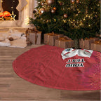 Maori Wheku Meri Kirihimete Personalised Tree Skirt All Red Indigenous Maori Motif - Aussie Hoodie