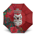 Maori Wheku Meri Kirihimete Personalised Umbrella All Red Indigenous Maori Motif - Aussie Hoodie