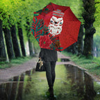 Maori Wheku Meri Kirihimete Personalised Umbrella All Red Indigenous Maori Motif - Aussie Hoodie