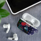 Tui Meri Kirihimete Personalised AirPods Case Pohutukawa Flowers Blue Motif - Aussie Hoodie