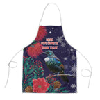 Tui Meri Kirihimete Personalised Apron Pohutukawa Flowers Blue Motif - Aussie Hoodie