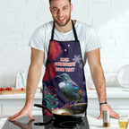 Tui Meri Kirihimete Personalised Apron Pohutukawa Flowers Blue Motif - Aussie Hoodie