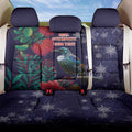 Tui Meri Kirihimete Personalised Back Car Seat Cover Pohutukawa Flowers Blue Motif - Aussie Hoodie