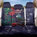 Tui Meri Kirihimete Personalised Back Car Seat Cover Pohutukawa Flowers Blue Motif - Aussie Hoodie