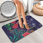 Tui Meri Kirihimete Personalised Bathroom Set Pohutukawa Flowers Blue Motif - Aussie Hoodie