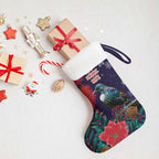 Tui Meri Kirihimete Personalised Christmas Stocking Pohutukawa Flowers Blue Motif - Aussie Hoodie