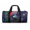 Tui Meri Kirihimete Personalised Duffle Bag Pohutukawa Flowers Blue Motif