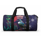 Tui Meri Kirihimete Personalised Duffle Bag Pohutukawa Flowers Blue Motif