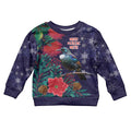 Tui Meri Kirihimete Personalised Kid Ugly Christmas Sweater Pohutukawa Flowers Blue Motif - Aussie Hoodie