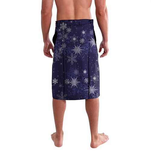 Tui Meri Kirihimete Personalised Lavalava Pohutukawa Flowers Blue Motif - Aussie Hoodie