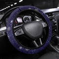 Tui Meri Kirihimete Steering Wheel Cover Pohutukawa Flowers Blue Motif - Aussie Hoodie
