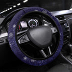 Tui Meri Kirihimete Steering Wheel Cover Pohutukawa Flowers Blue Motif - Aussie Hoodie