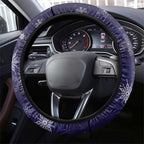 Tui Meri Kirihimete Steering Wheel Cover Pohutukawa Flowers Blue Motif - Aussie Hoodie