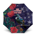 Tui Meri Kirihimete Personalised Umbrella Pohutukawa Flowers Blue Motif - Aussie Hoodie