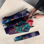 Tui Meri Kirihimete Personalised Umbrella Pohutukawa Flowers Blue Motif - Aussie Hoodie