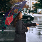 Tui Meri Kirihimete Personalised Umbrella Pohutukawa Flowers Blue Motif - Aussie Hoodie