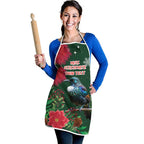 Tui Meri Kirihimete Personalised Apron Pohutukawa Flowers Green Motif - Aussie Hoodie