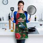 Tui Meri Kirihimete Personalised Apron Pohutukawa Flowers Green Motif - Aussie Hoodie