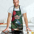 Tui Meri Kirihimete Personalised Apron Pohutukawa Flowers Green Motif - Aussie Hoodie