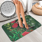 Tui Meri Kirihimete Personalised Bathroom Set Pohutukawa Flowers Green Motif - Aussie Hoodie