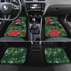 Tui Meri Kirihimete Personalised Car Mats Pohutukawa Flowers Green Motif - Aussie Hoodie