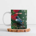 Tui Meri Kirihimete Personalised Ceramic Mug Pohutukawa Flowers Green Motif - Aussie Hoodie