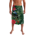 Tui Meri Kirihimete Personalised Lavalava Pohutukawa Flowers Green Motif - Aussie Hoodie