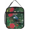 Tui Meri Kirihimete Personalised Lunch Bag Pohutukawa Flowers Green Motif