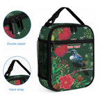 Tui Meri Kirihimete Personalised Lunch Bag Pohutukawa Flowers Green Motif