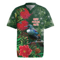 Tui Meri Kirihimete Personalised Rugby Jersey Pohutukawa Flowers Green Motif - Aussie Hoodie