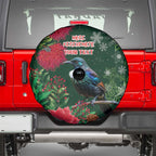 Tui Meri Kirihimete Personalised Spare Tire Cover Pohutukawa Flowers Green Motif - Aussie Hoodie