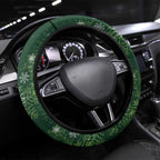 Tui Meri Kirihimete Steering Wheel Cover Pohutukawa Flowers Green Motif - Aussie Hoodie