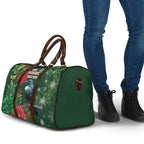 Tui Meri Kirihimete Personalised Travel Bag Pohutukawa Flowers Green Motif - Aussie Hoodie