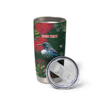 Tui Meri Kirihimete Personalised Tumbler Cup Pohutukawa Flowers Green Motif - Aussie Hoodie