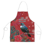 Tui Meri Kirihimete Personalised Apron Pohutukawa Flowers Red Motif - Aussie Hoodie