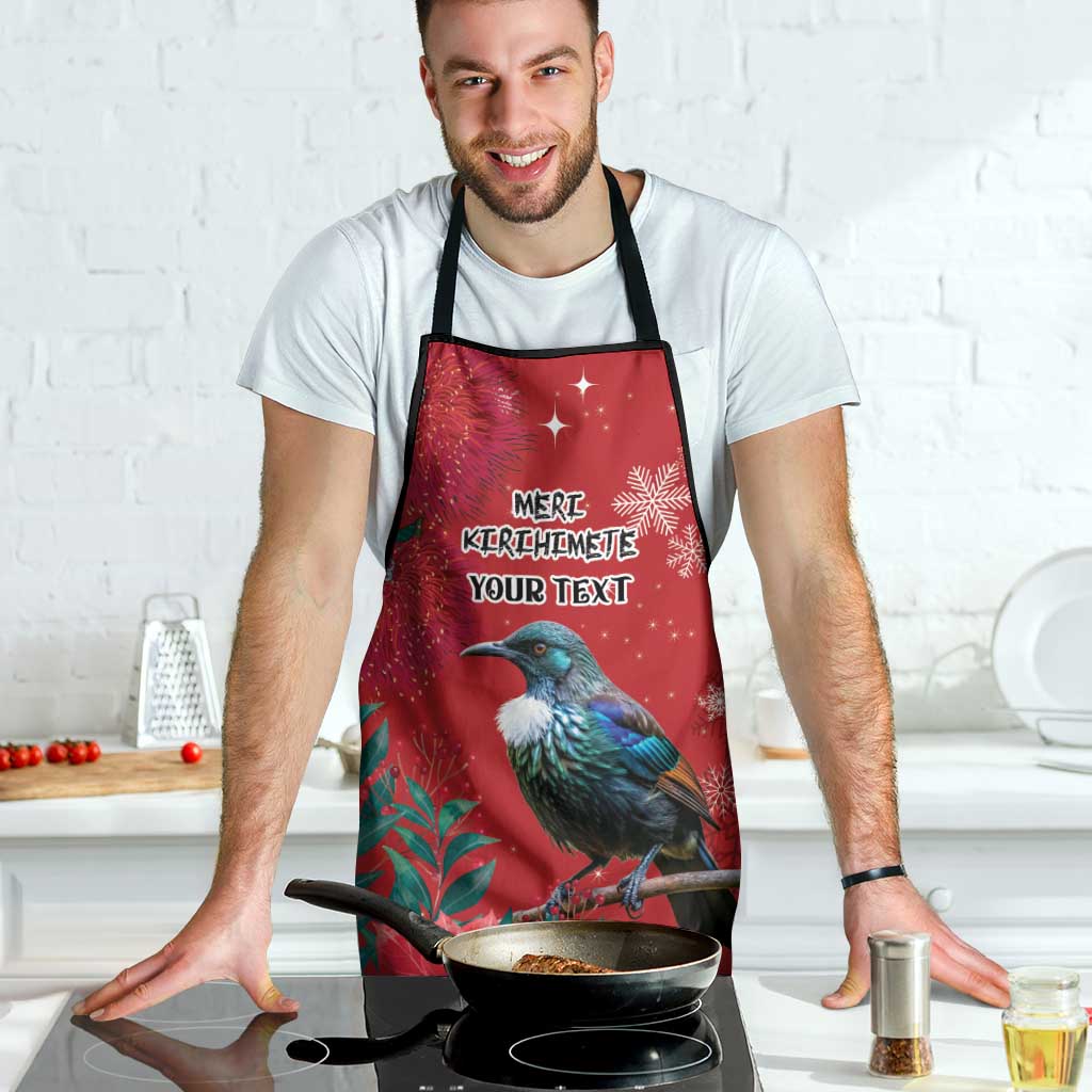 Tui Meri Kirihimete Personalised Apron Pohutukawa Flowers Red Motif - Aussie Hoodie