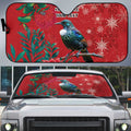 Tui Meri Kirihimete Personalised Auto Sun Shade Pohutukawa Flowers Red Motif - Aussie Hoodie