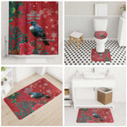 Tui Meri Kirihimete Personalised Bathroom Set Pohutukawa Flowers Red Motif - Aussie Hoodie