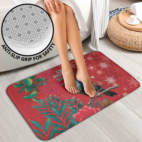Tui Meri Kirihimete Personalised Bathroom Set Pohutukawa Flowers Red Motif - Aussie Hoodie