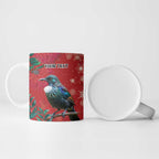 Tui Meri Kirihimete Personalised Ceramic Mug Pohutukawa Flowers Red Motif - Aussie Hoodie